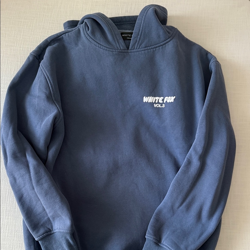 White Fox Navy Hoodie